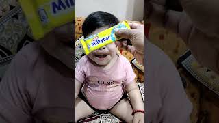 Cute baby loves choclates🥰Milk choclates☺️ [upl. by Airotnes]