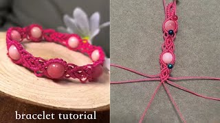 how to make bracelet without elastic thread｜cute bracelet ideas with beads｜embroidery bracelet [upl. by Clarke]