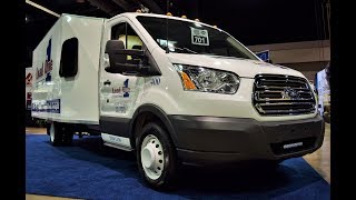 Steve McNeals sixskid boxsleeperoutfitted 2017 Ford Transit cutaway expediter [upl. by Enilrek]