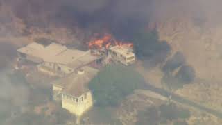 LIVE Air Footage of Ventura County Brush Fire [upl. by Swihart539]