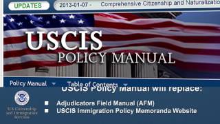 USCIS Policy Manual [upl. by Luhem]