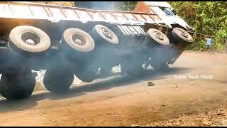 Heavy Lorry Overturned in Ghat Road  Truck Drivers Rescue  Truck Videos  Lorry Videos [upl. by Aubrey]