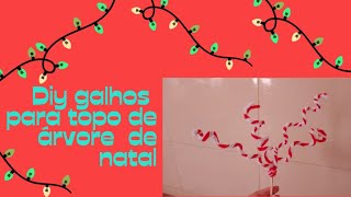 Diy  Galhos decorativos para árvore de natal 🎄 [upl. by Arriet]