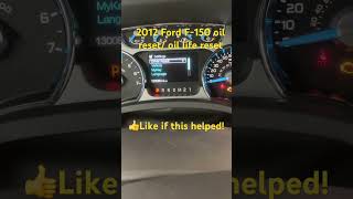 2012 Ford F150 oil reset oil life reset [upl. by Terrance]