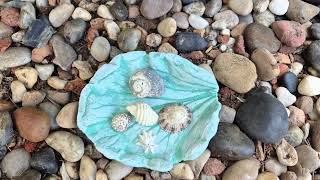 How to Make Concrete Trinket Tray from Leaves [upl. by Nabatse]