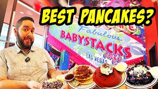 BEST PANCAKES in LAS VEGAS  Babystacks Cafe Downtown Las Vegas  Near Fremont Street Experience [upl. by Hinkel]