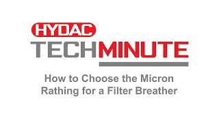 How to choose the micron rating for a filter breather new [upl. by Ardnuassak]