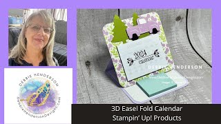 3D Easel Fold Calendar Stampin Up Products [upl. by Khorma532]