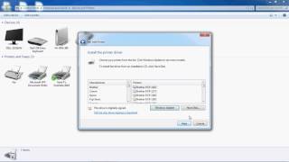 How to install network printer driver in window 7 [upl. by Lacagnia263]