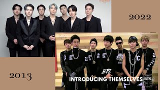 BTS introducing themselves 2013 to 2022  Yoonieboss Bts bts0t7 btsarmy [upl. by Irtak]