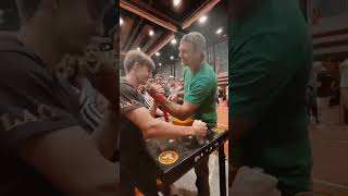 60 kg me vs 120 kg devon larratt  did i do good devlarratt  armwrestling theweekgames [upl. by Neirb]