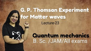 GP Thomson Experiment for Matter Waves  BSc  MSc  IIT JAM [upl. by Maddock]