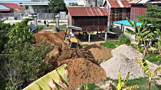 Successful Completion Dozer D3 amp 5T Truck Push 100 of Soil into 5mx20m Flood Land Fully Stabilized [upl. by Ygiaf]