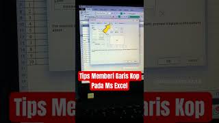 Cara memberi garis kop pada ms excel belajarexcel microsoftoffice kopsurat tutorial [upl. by Wheelwright485]