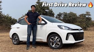 2023 Hyundai Aura SX Facelift First Drive Review 🔥 Better than Maruti Dzire [upl. by Enyak]