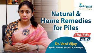 Home remedies for PilesHemorrhoids by Dr Vani Vijay at Apollo Spectra Hospitals [upl. by Martita]