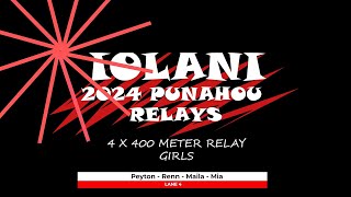 2024 Punahou Relays  4x400 Meter Relay Girls [upl. by Bergquist739]