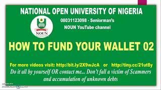 NOUN Students Wallet Funding 02 [upl. by Elleval434]