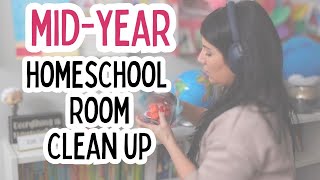 MidYear Homeschool Room CleanUp  Motivating  Lets Get Organized [upl. by Shifrah]