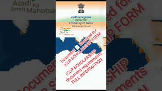 iccr scholarship 202425embassyofindia iccrscholarship document requirements iccrscholarship [upl. by Olihs]