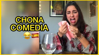 Chona en el Restaurante Libanés 😂🍽  Chona de Canarias Comedia 🇪🇸🇮🇨 [upl. by Tristis]