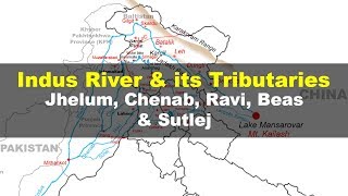 Indus river and its tributaries  Geography UPSC IAS NDA CDS SSC CGL [upl. by Nagirrek]