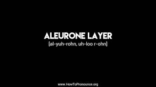 How to Pronounce quotaleurone layerquot [upl. by Selinski]