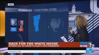 US Presidential elections Donald Trump wins Kentucky Hillary Clinton takes Vermont [upl. by Jeffry954]