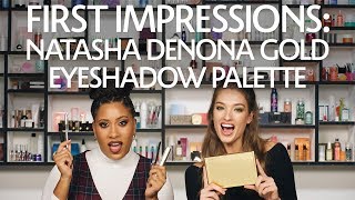 First Impressions Natasha Denona Gold Eyeshadow Palette  Sephora [upl. by Celene344]