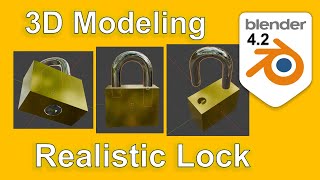 Blender Lock 3D Modeling Full Workflow blender lock 3dmodeling tutorial demo workflow [upl. by Sang648]