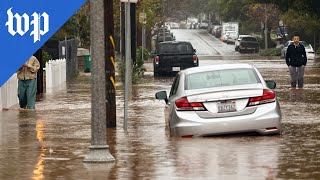 California battered by atmospheric river [upl. by Asert]