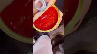 Delicious Mutti Polpa chopped tomatoes 4 spagbol opening shorts asmr [upl. by Ennairod]