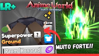 EXCELENTE SUPORTE E DAMAGE Review da Peem LR Update de 1° de Abril  Anime World Tower Defense [upl. by Airotkciv]