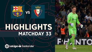 Resumen de FC Barcelona vs CA Osasuna 10 [upl. by Yrotciv]