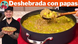 Definitivamente tienes que Probar esta Carne Deshebrada con Papas en Salsa Verde ¡Increíble [upl. by Eltotsira633]