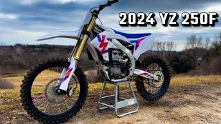 Brand New 2024 Yamaha Yz250f First Ride  Impression [upl. by Eecram]