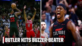 Jimmy Butler CALLED GAME 🔥 Drills buzzerbeater over Coby White to beat Bulls  NBA on ESPN [upl. by Pail]