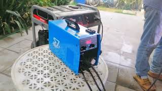 mig 200 S7 soldadora inverter Mig Tic MMa stick 3 en 1 soldando con Generador [upl. by Llennahc]