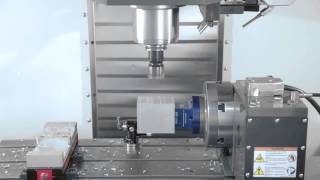 Haas VF2SS  HRC210 Demo [upl. by Niuqram513]