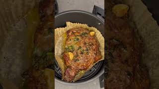 Steak in air fryer with garlic butter and parsley 🌿 steak airfryer recipe cooking meat yummy [upl. by Faunie602]