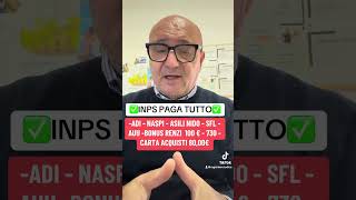 ✅INPS PAGA TUTTO👉SFL  ADI  730 BONUS 100 €  80€  NASPI  NIDO youtube youtubeshorts shorts [upl. by Gillman]