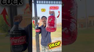 Giant Sting🍾Vs Gint Coca Cola DROP TEST🤔🤷‍♂️shorts ytshort [upl. by Inilam638]