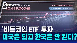 비트코인 ETF 투자…미국은 되고 한국은 안 된다  SBS 8뉴스 [upl. by Lhamaj775]