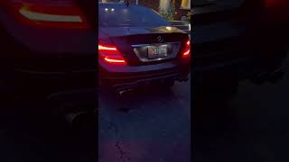 W204 2013 Mercedes c300 35l V6 muffler delete with X pipe [upl. by Nodyroc577]