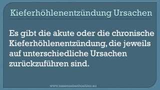 Akute Kieferhöhlenentzündung Symptome und Ursachen [upl. by Anuska280]