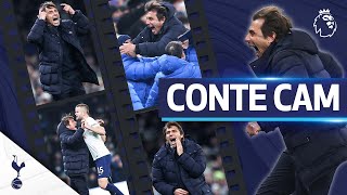 Contes touchline reactions from a rollercoaster game  Spurs 22 Liverpool  Conte Cam [upl. by Norita]