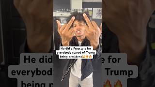 Rapper DISSED TRUMP his 1st day in office😳🔥 donaldtrump trump rap hiphip shorts [upl. by Ocsirf]