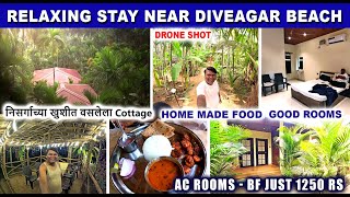 कोकणातील एक उत्तम Cottages  Leafy Cottages Diveagar Beach  Budget Stay in Konkan  1250 Rs Only [upl. by Marucci]