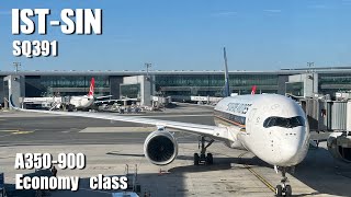 Singapore Airlines SQ391 A350900 IstanbulIST to SingaporeSIN  Trip report [upl. by Philine263]