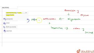 Locomotory organs are ………in Oligochaeta [upl. by Warfore]